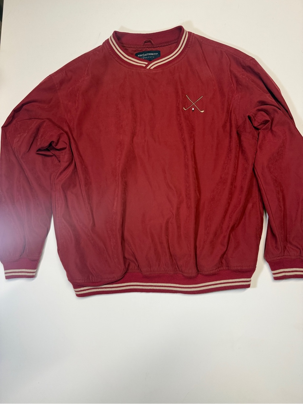 Port Authority‎ Burgundy Crewneck Sweater with Golf Emblem